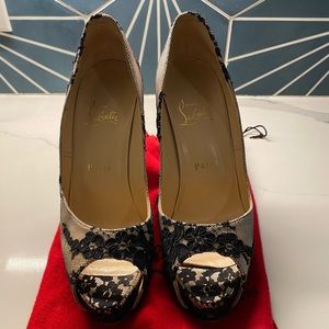 Gorgeous Lace Christian Louboutin Size 37.5